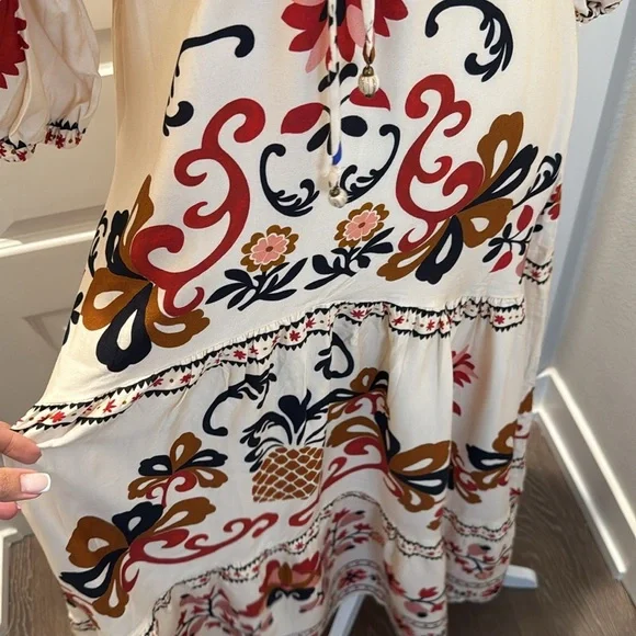 FARM Rio Floral Mandala Long Dress Size M - Picture 7 of 10